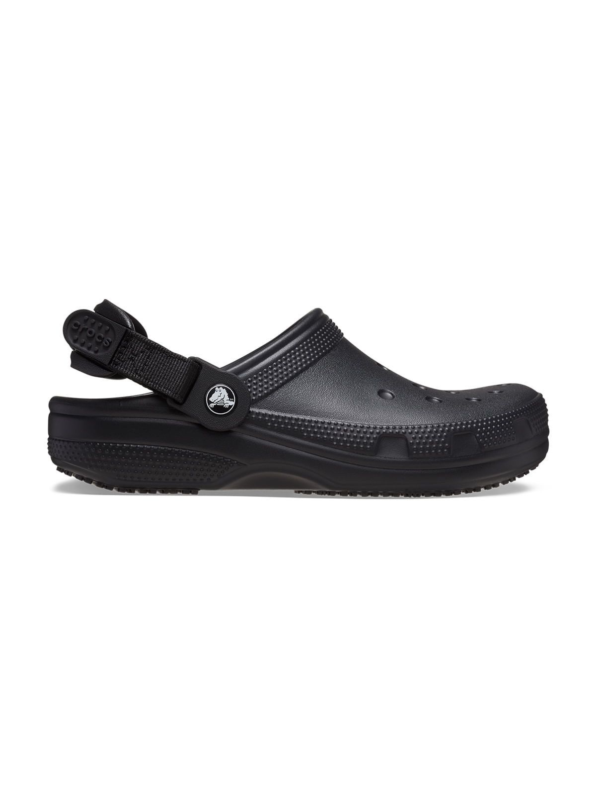 Zueco Work Clog Antideslizante Negro Crocs