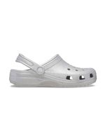 Zueco-Classic-Glitter-Plateado-Crocs