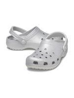 Zueco-Classic-Glitter-Plateado-Crocs