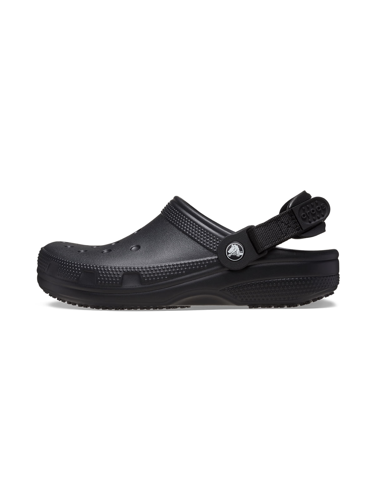 Zueco Work Clog Antideslizante Negro Crocs