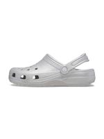 Zueco-Classic-Glitter-Plateado-Crocs