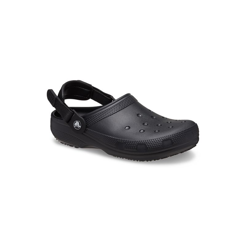 Zueco-Work-Clog-Antideslizante-Negro-Crocs