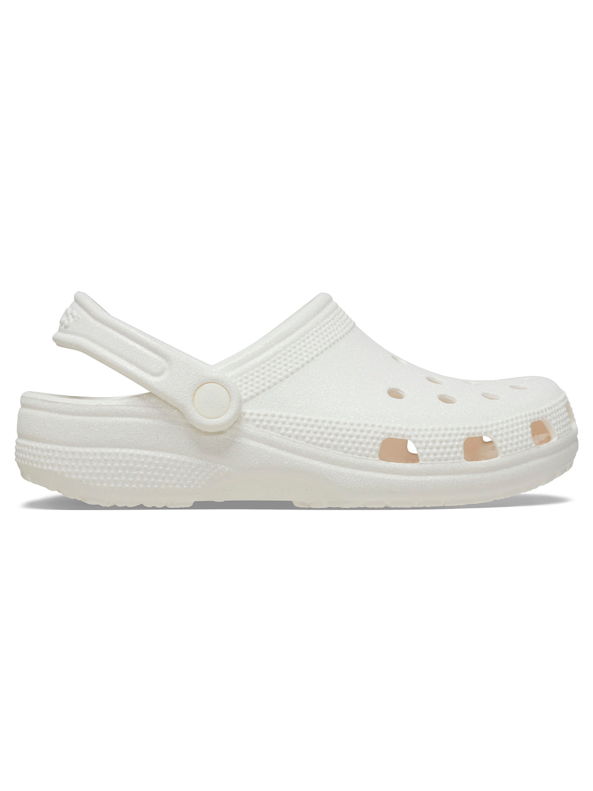 Zueco Classic Glitter Blanco Crocs