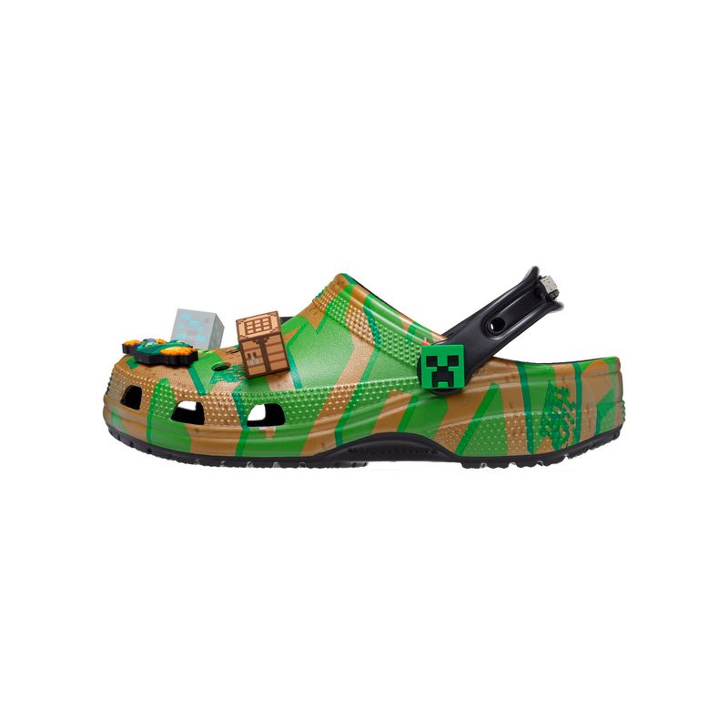 Zueco-Classic-Clog-Minecraft-Elevated-Multicolor-Crocs