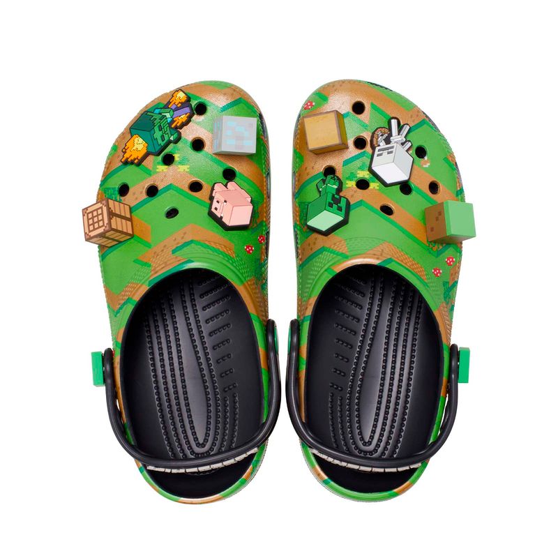 Zueco-Classic-Clog-Minecraft-Elevated-Multicolor-Crocs