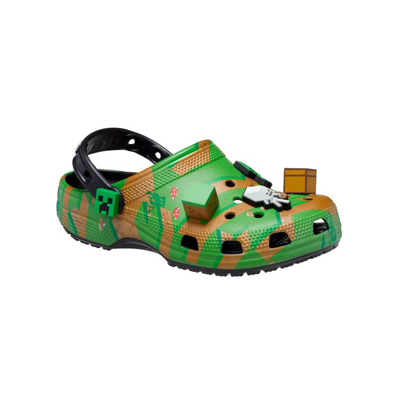 Zueco-Classic-Clog-Minecraft-Elevated-Multicolor-Crocs