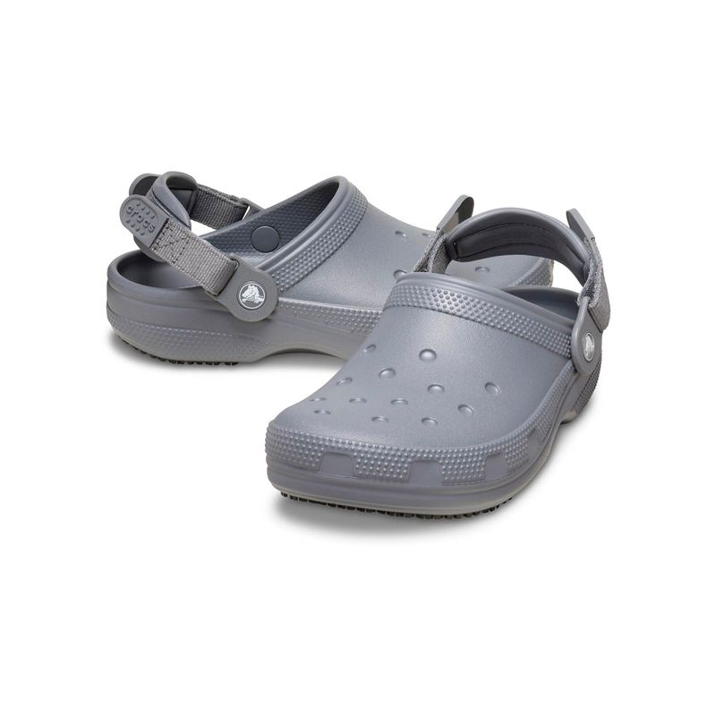 Zueco-Work-Clog-Antideslizante-Gris-Crocs