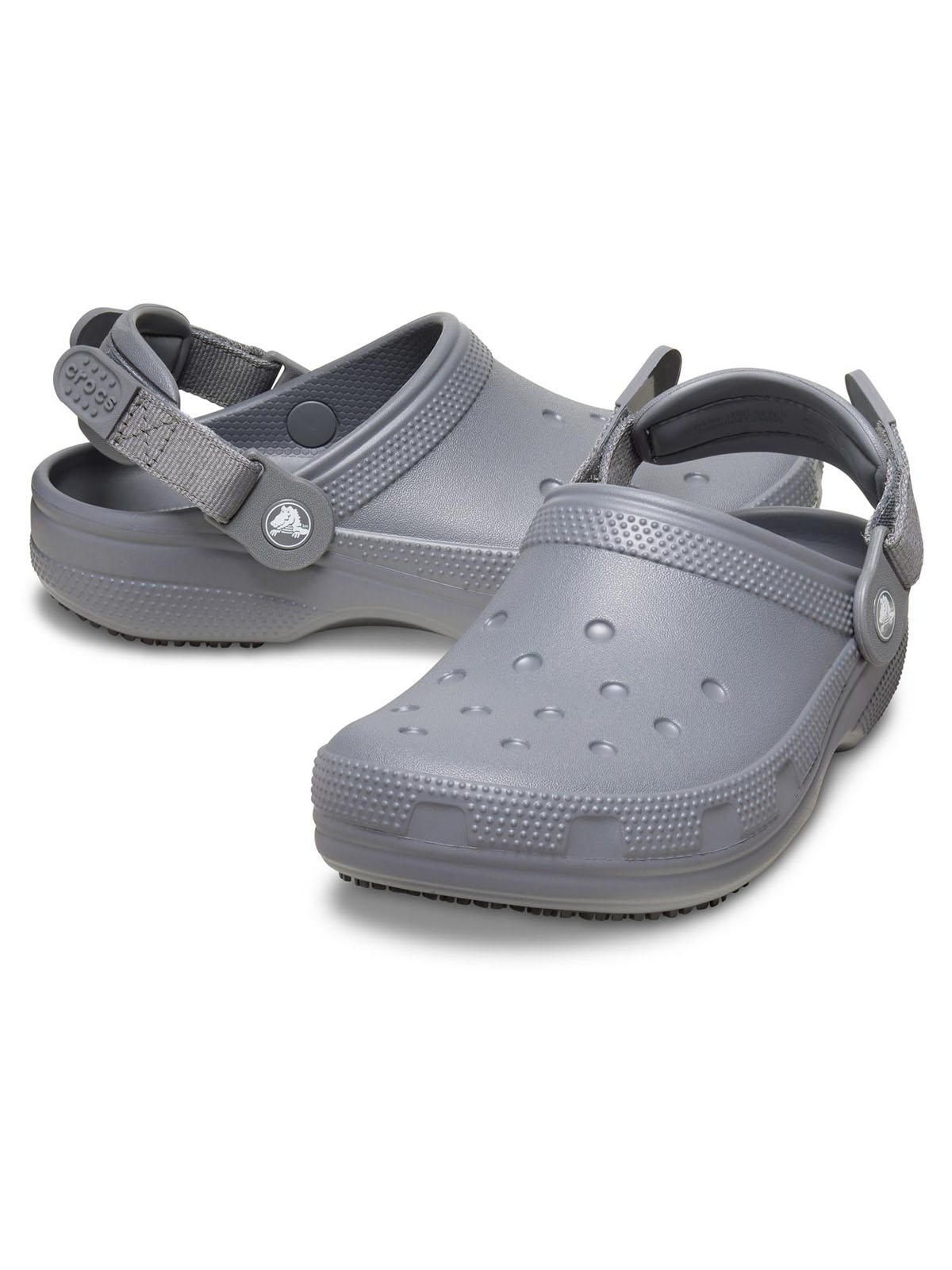 Zueco Work Clog Antideslizante Gris Crocs