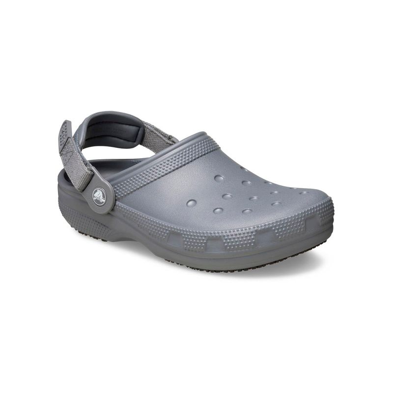 Zueco-Work-Clog-Antideslizante-Gris-Crocs