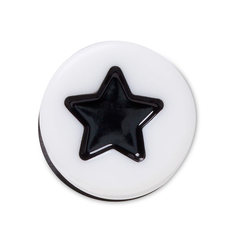 Jibbitz Estrella Negra 3d Blanco Crocs