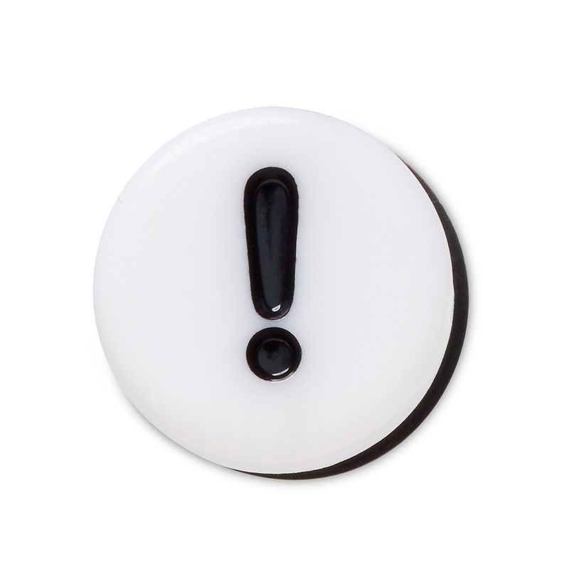 Jibbitz Símbolo De Exclamación Blanco Crocs