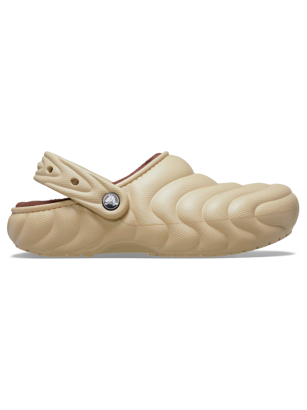 Zueco Unisex Lined Overpuff Beige Crocs