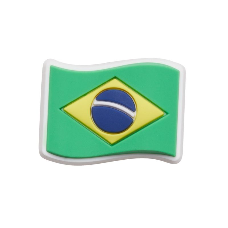 Jibbitz Bandera Brasileña Verde Crocs
