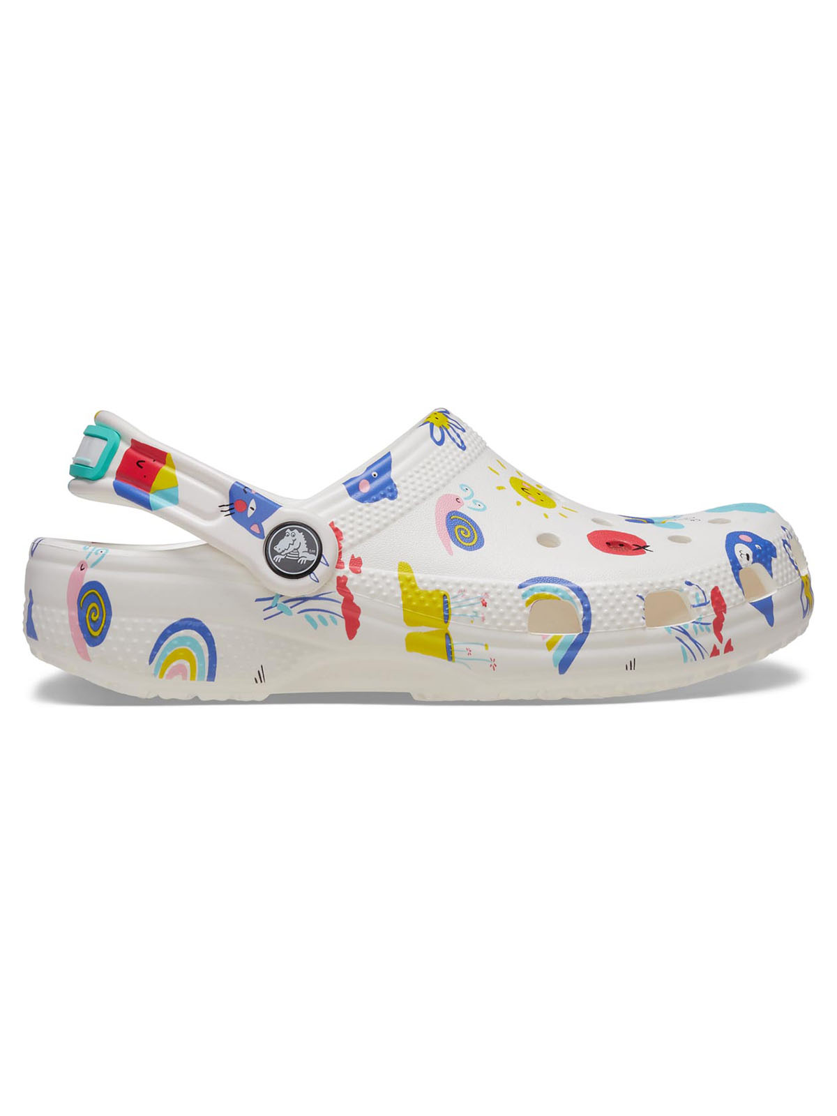 Zueco Niños Doodle Print Clog Blanco Crocs