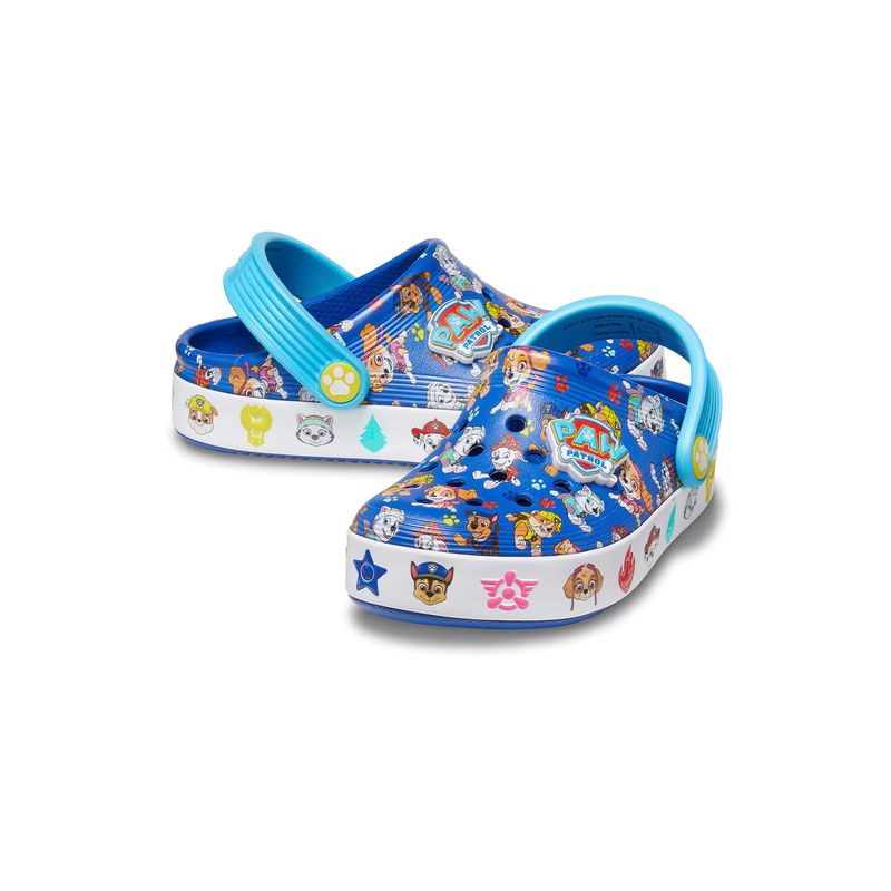 Zueco Unisex Toodler Paw Patrol Off Court Clog Azul Crocs