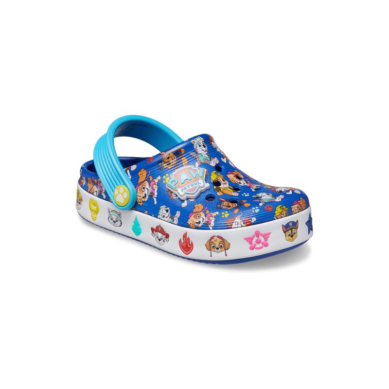 Zueco Unisex Toodler Paw Patrol Off Court Clog Azul Crocs