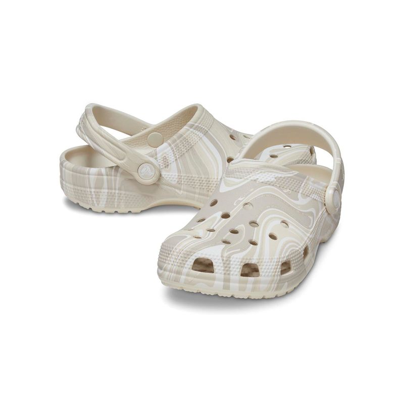 Zueco-Unisex-Classic-Swirl-Dye-Beige-Crocs