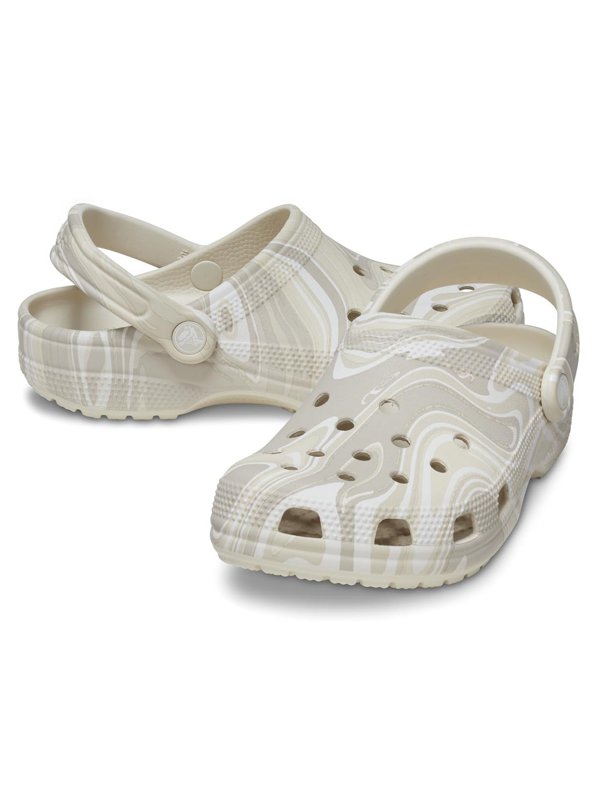 Zueco Unisex Classic Swirl Dye Beige Crocs