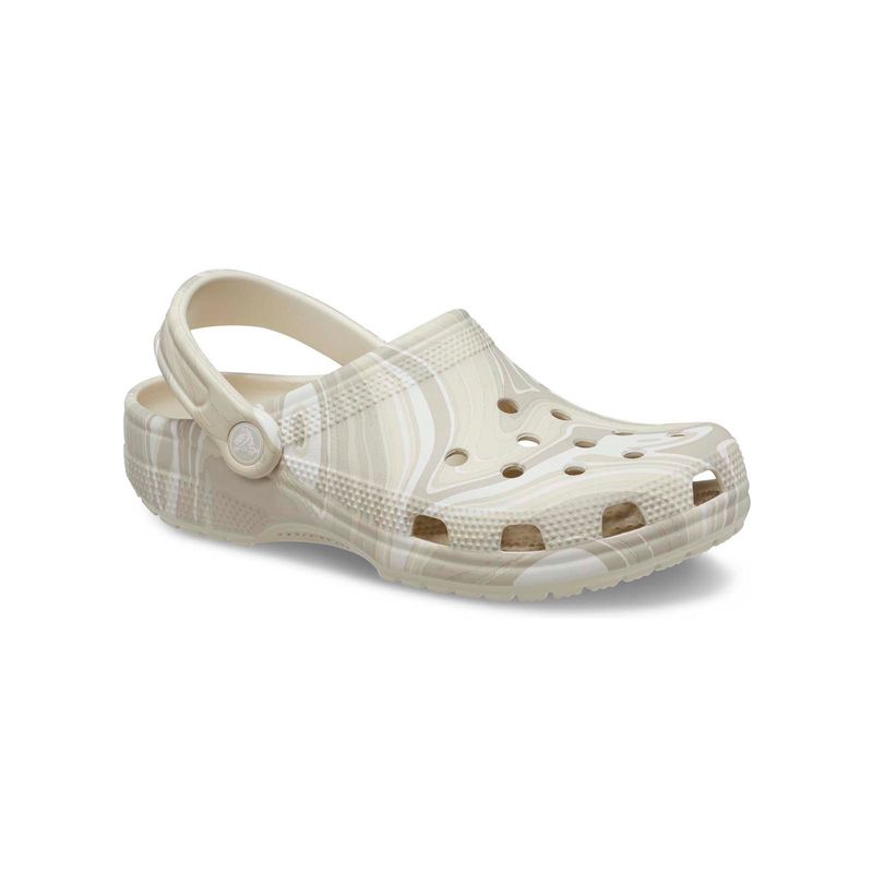 Zueco-Unisex-Classic-Swirl-Dye-Beige-Crocs