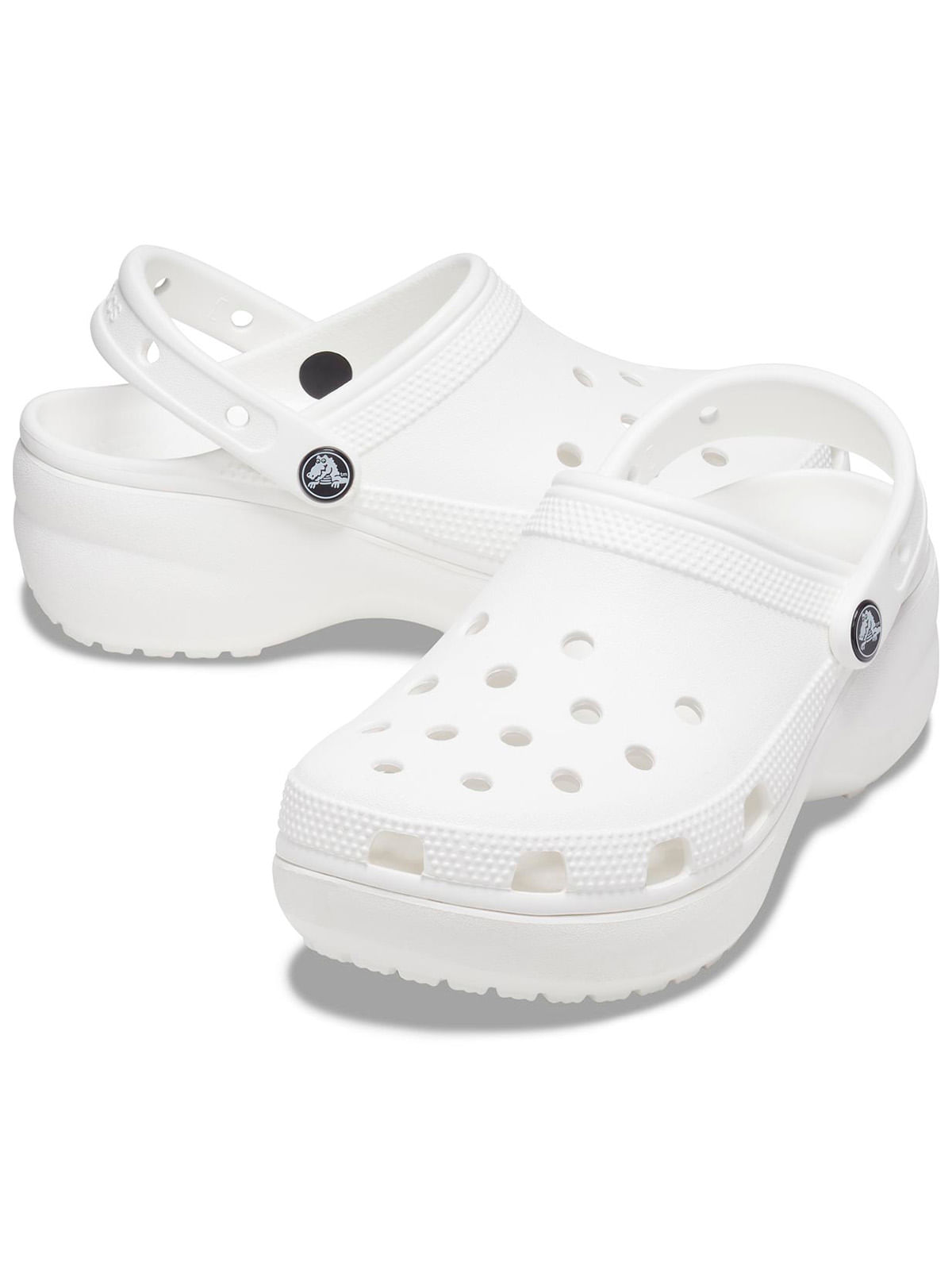 Zueco Mujer Classic Platform Blanco Crocs