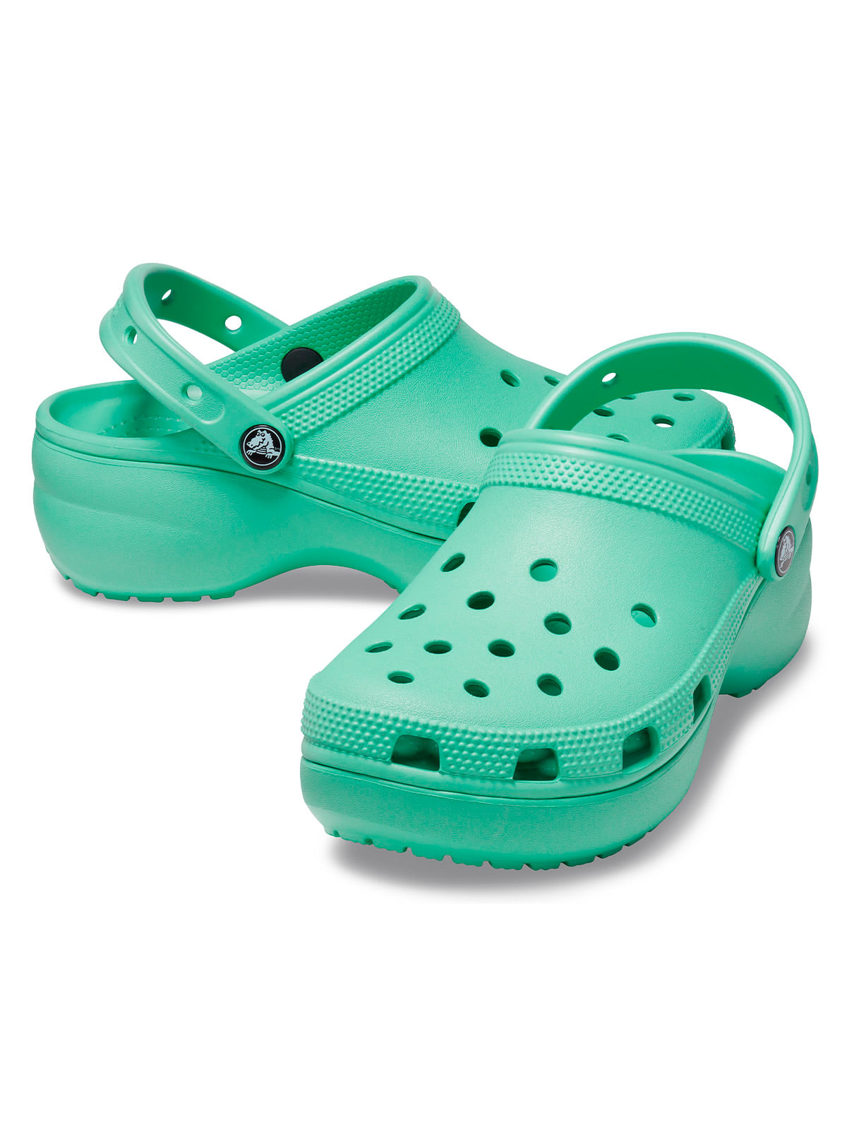 Zueco Mujer Classic Platform Verde Crocs