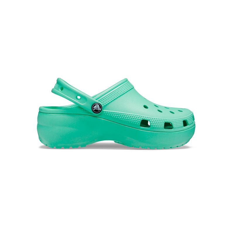 Zueco Mujer Classic Platform Verde Crocs