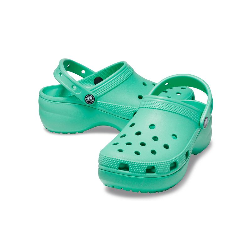 Zueco Mujer Classic Platform Verde Crocs