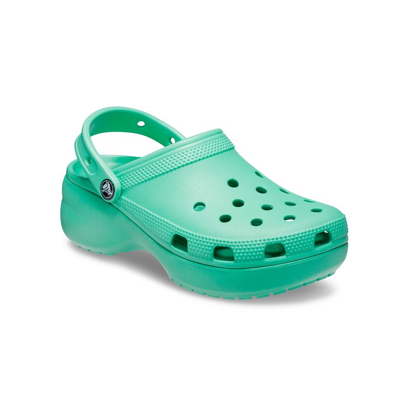 Zueco Mujer Classic Platform Verde Crocs