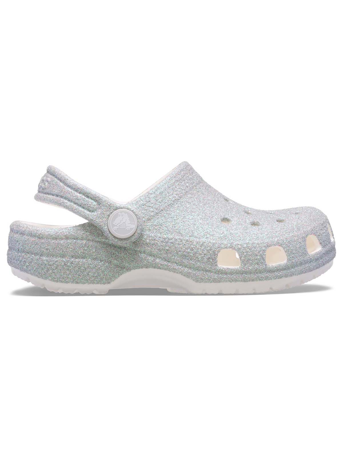 Zueco Infantil Classic Iridescent Blanco Crocs