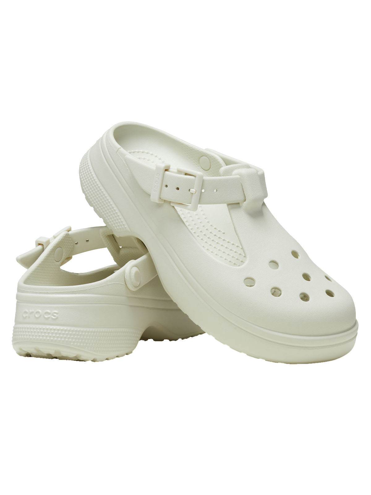 Zueco Unisex Mary Jane Blanco Crocs