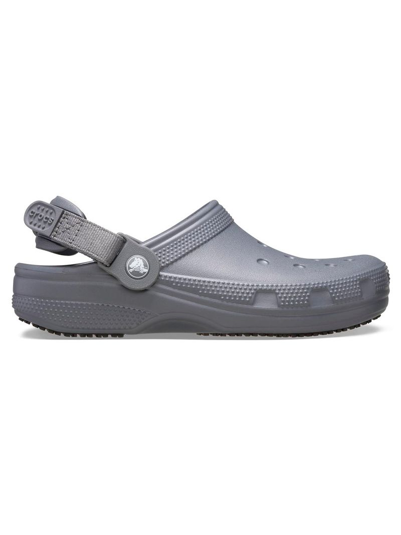 Zueco-Unisex-Work-Clog-Antideslizante-Gris-Crocs