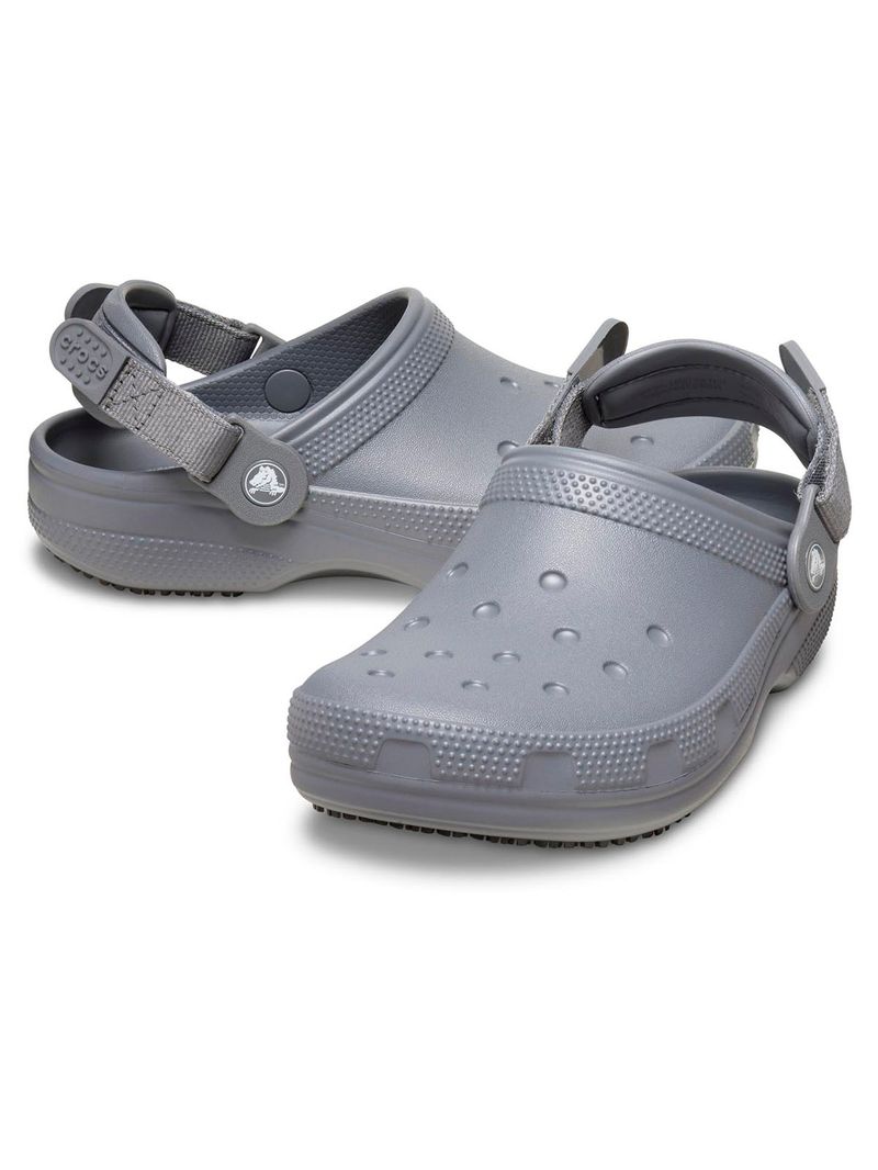Zueco-Unisex-Work-Clog-Antideslizante-Gris-Crocs