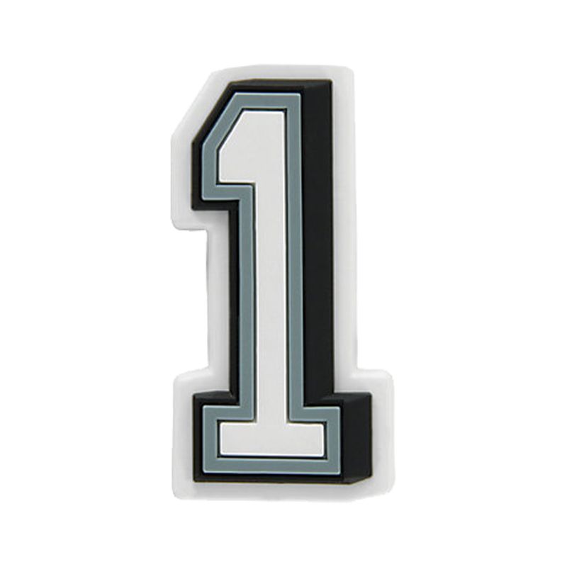 Jibbitz Número 1 Blanco Crocs