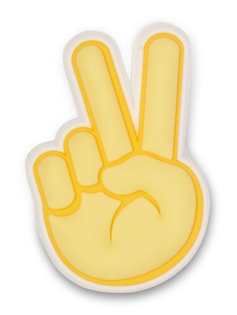 Jibbitz-Signo-De-Paz-Amarillo-Crocs