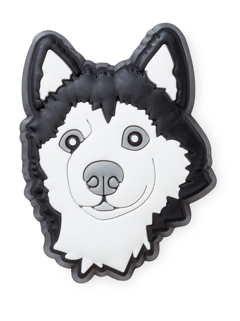 Jibbitz-Perro-Husky-Blanco-Crocs