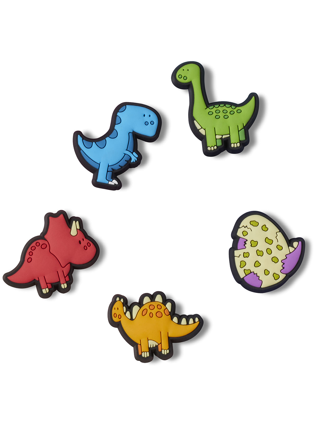 Jibbitz Dinosaurios Pack de 5 Multicolor Crocs