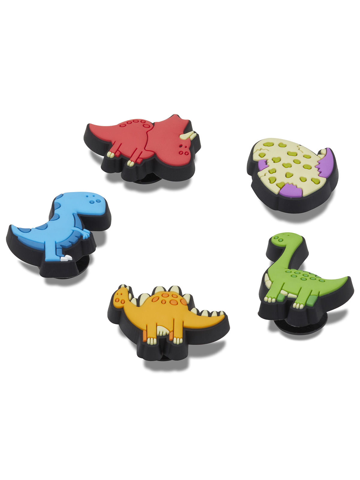 Jibbitz Dinosaurios Pack de 5 Multicolor Crocs