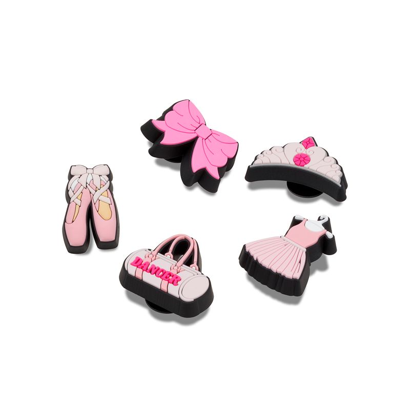 Jibbitz-Bailarina-De-Ballet-Pack-de-5-Rosado-Crocs