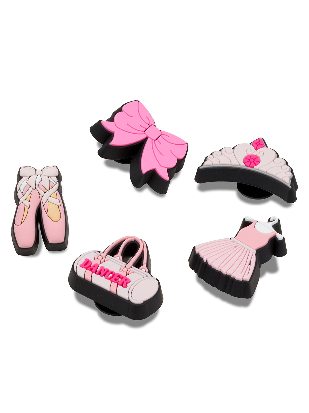 Jibbitz Bailarina De Ballet Pack de 5 Rosado Crocs