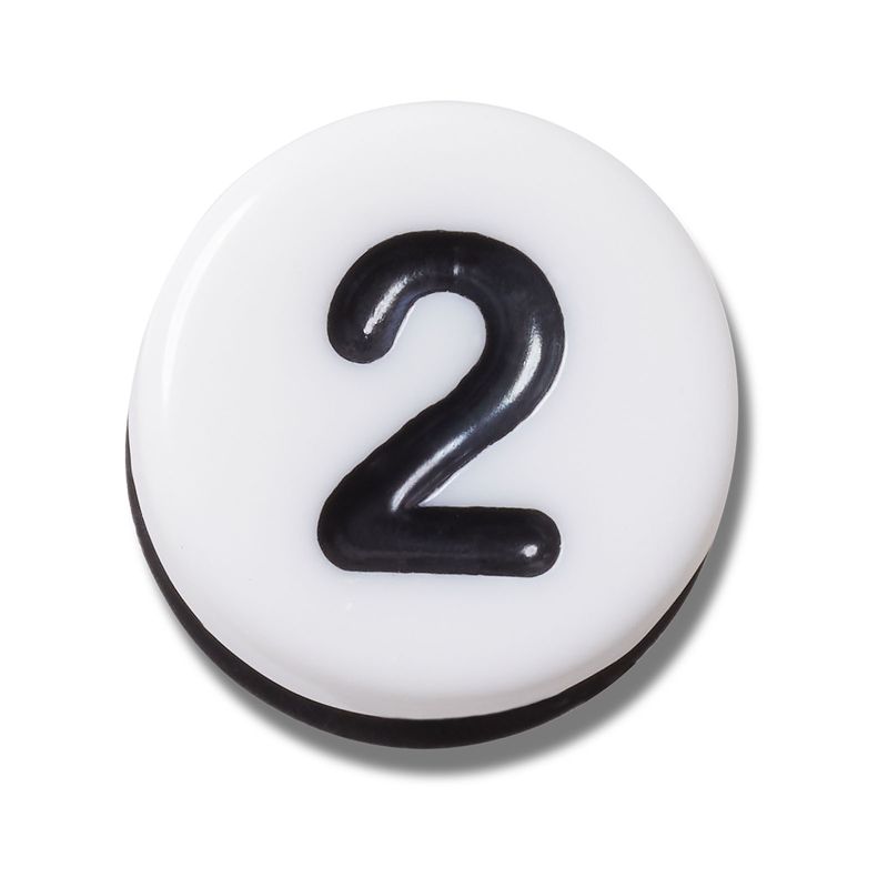 Jibbitz Número dos, pequeña amistad Blanco Crocs