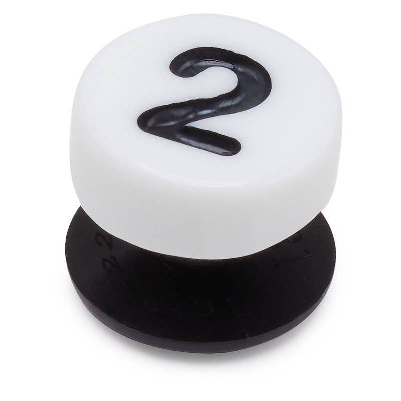 Jibbitz Número dos, pequeña amistad Blanco Crocs