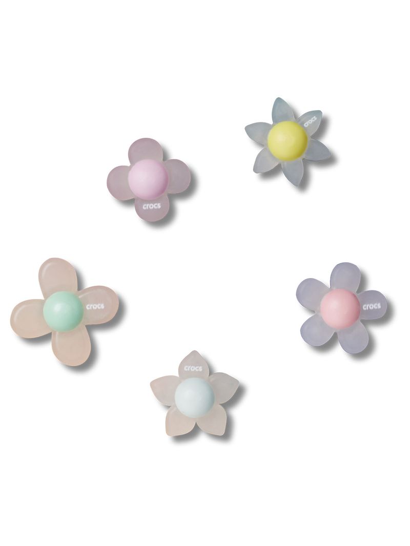 Jibbitz-Pack-de-5-Flores-Iridiscentes-Blanco-Crocs