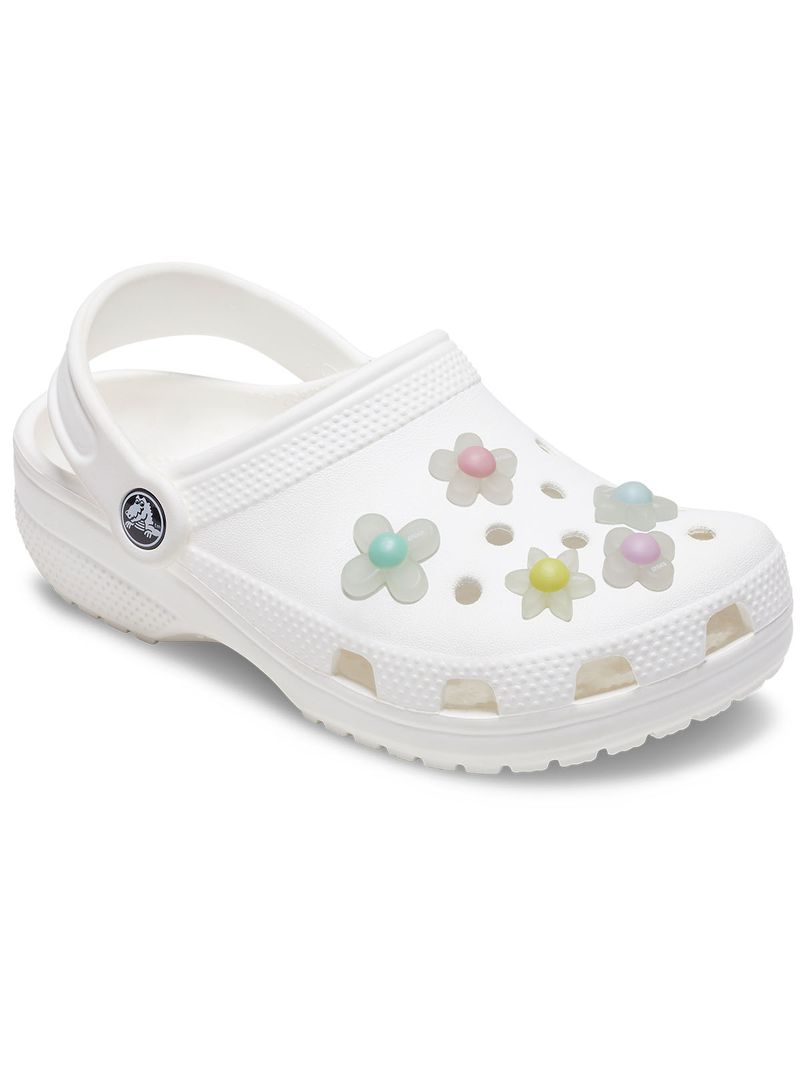 Jibbitz-Pack-de-5-Flores-Iridiscentes-Blanco-Crocs