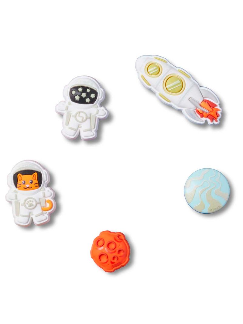 Jibbitz-Astronauta-Pack-de-5-Blanco-Crocs