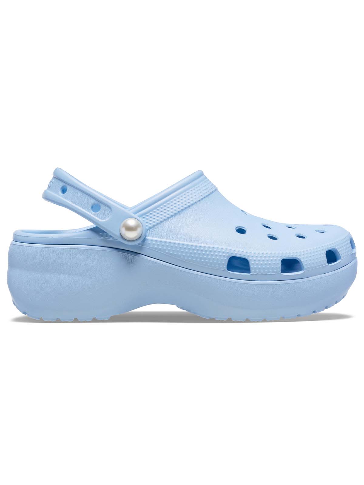 Zueco Mujer Classic Platform Celeste Crocs