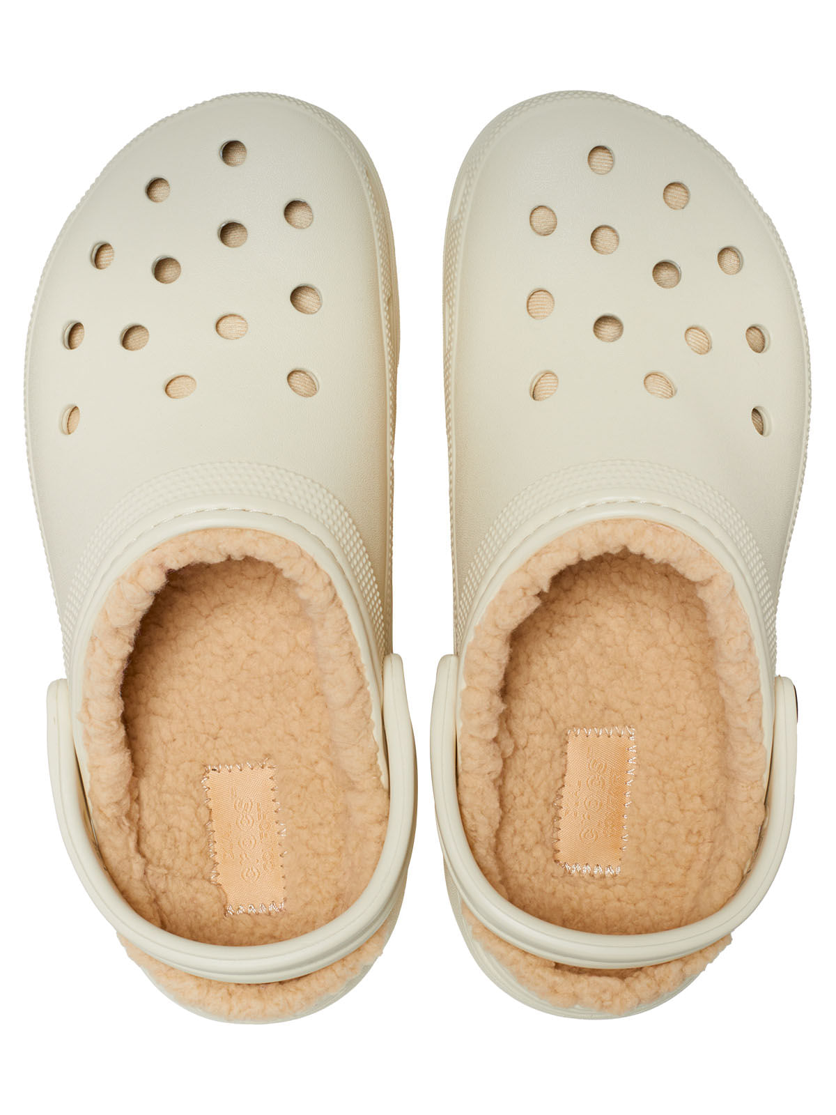 Zueco Mujer Plataforma Beige Crocs