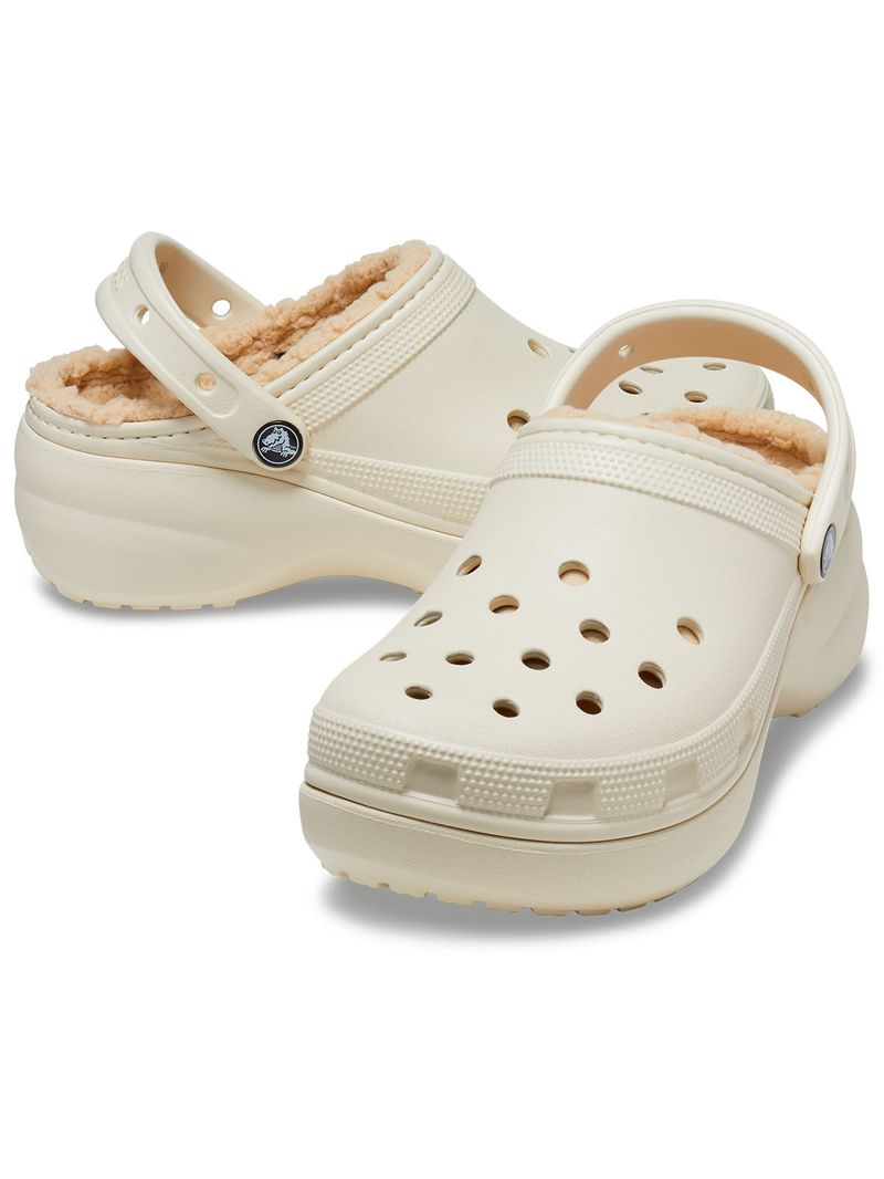Zueco-Mujer-Plataforma-Beige-Crocs