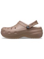 Zueco-Mujer-Lined-Platform-Cafe-Crocs