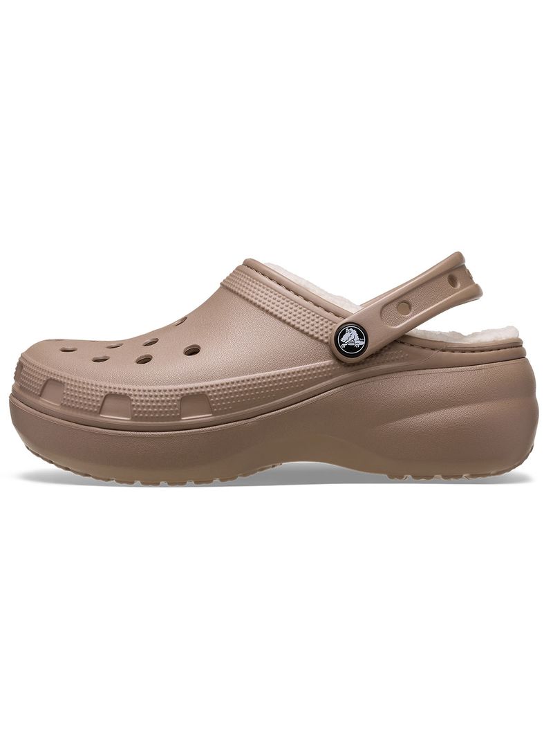Zueco-Mujer-Lined-Platform-Cafe-Crocs