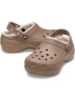Zueco-Mujer-Lined-Platform-Cafe-Crocs